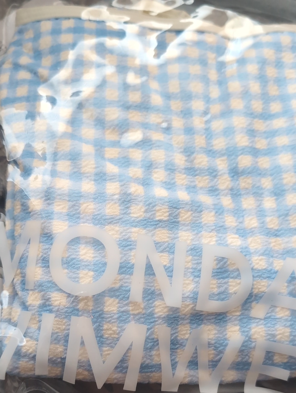 Monday Swimwear Corfu One Piece - Sky Gingham- M - Picture 10 of 10